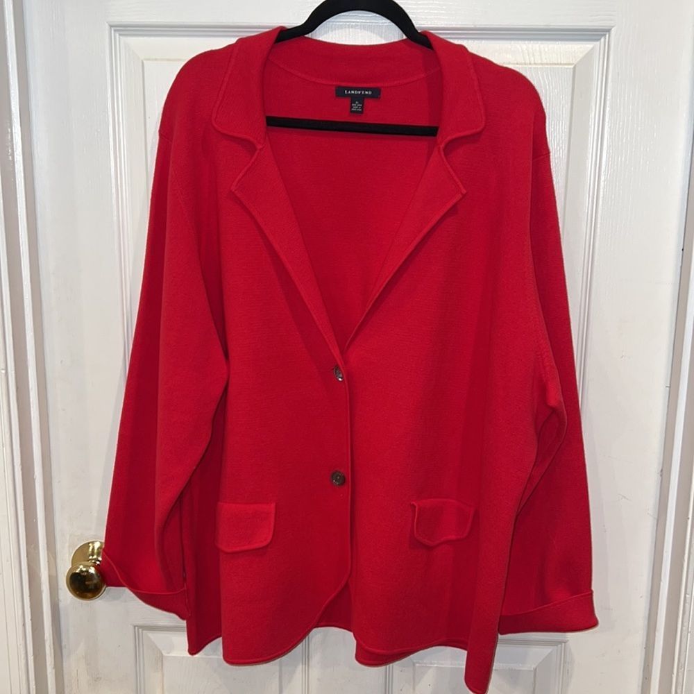 Lands’ End 3X Sweater Blazer Jacket